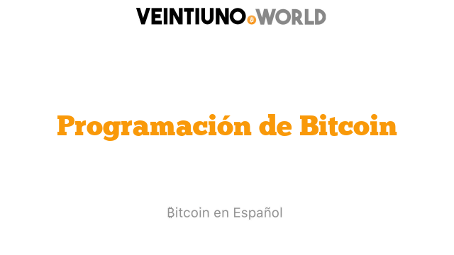 Programación de Bitcoin